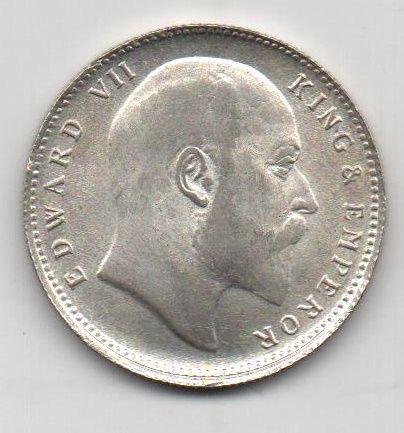 INDIA DEL AÑO 1906 DE 1 RUPIA EDUARDO VII 